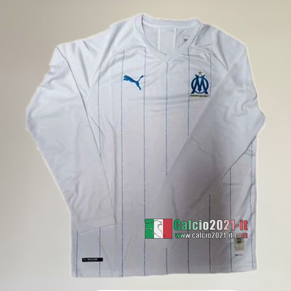 Prima Maglia Calcio Manica Lunga Nuova Del Olympique Marsiglia Uomo 2019-2020 Personalizzata