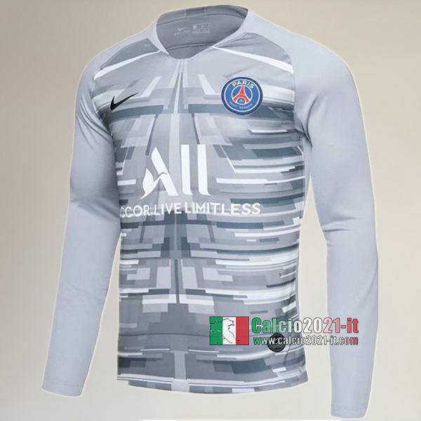 Maglia Portiere Manica Lunga Nuova Del Paris PSG Uomo Grigia 2019-2020 Personalizzazione