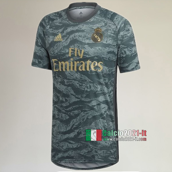 Maglia Calcio Portiere Nuove Del Real Madrid Uomo Grigia 2019-2020 Personalizzate