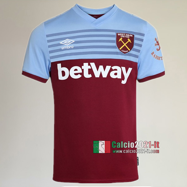 Prima Maglia Calcio Nuova Del West Ham United Uomo 2019-2020 Personalizzata