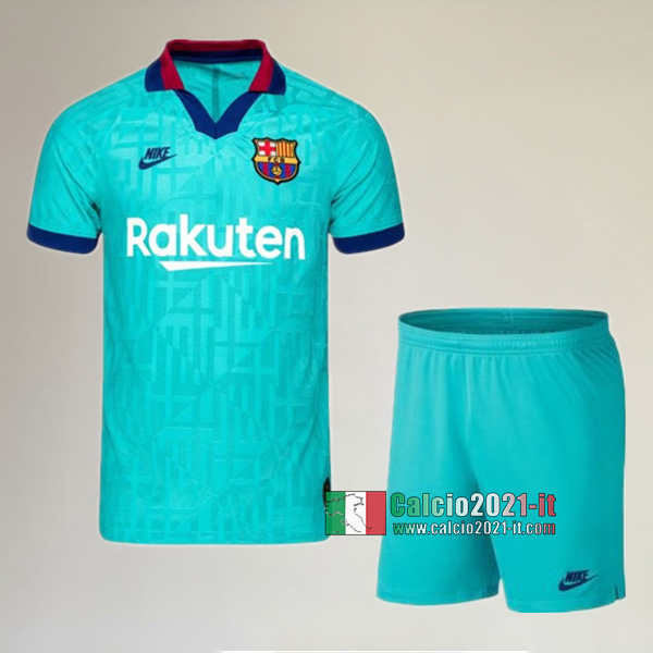 Terza Maglia Nuova Del FC Barcellona Bambini 2019-2020 Personalizzazione