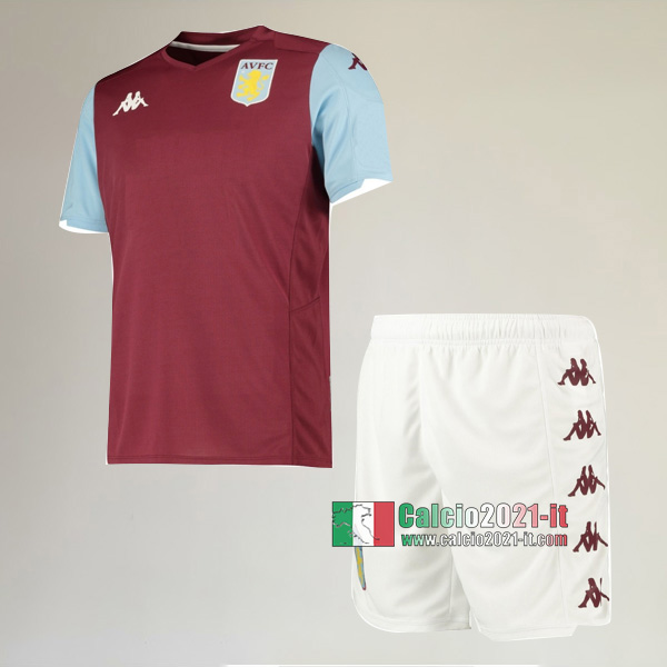 Prima Maglia Nuova Del Aston Villa Bambini 2019-2020 Personalizzata