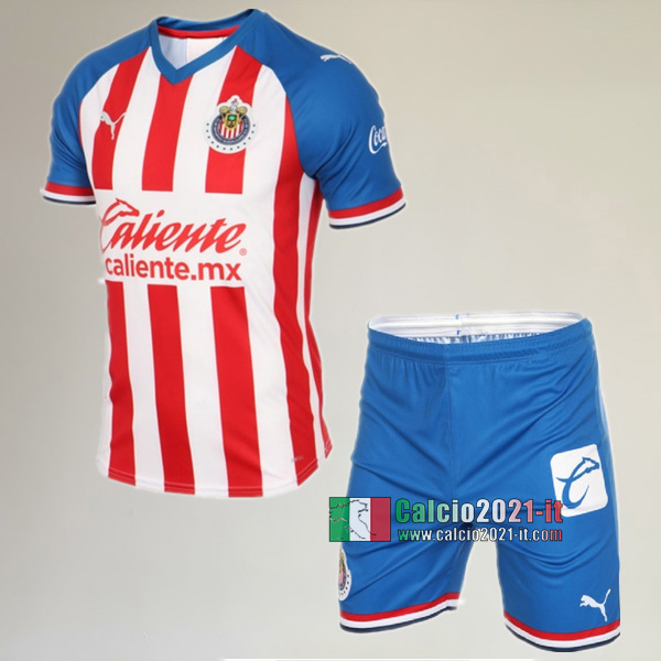 Prima Maglia Nuove Del Cd Guadalajara Bambini 2019-2020 Personalizzata