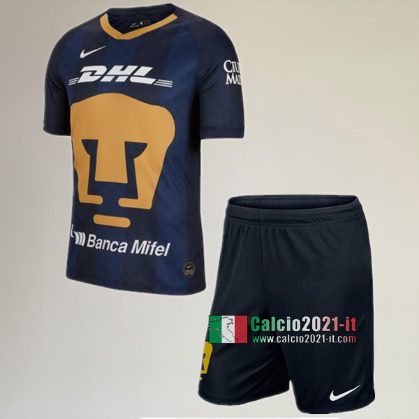 Seconda Maglia Nuova Del Pumas Unam Bambini 2019-2020 Personalizzazione