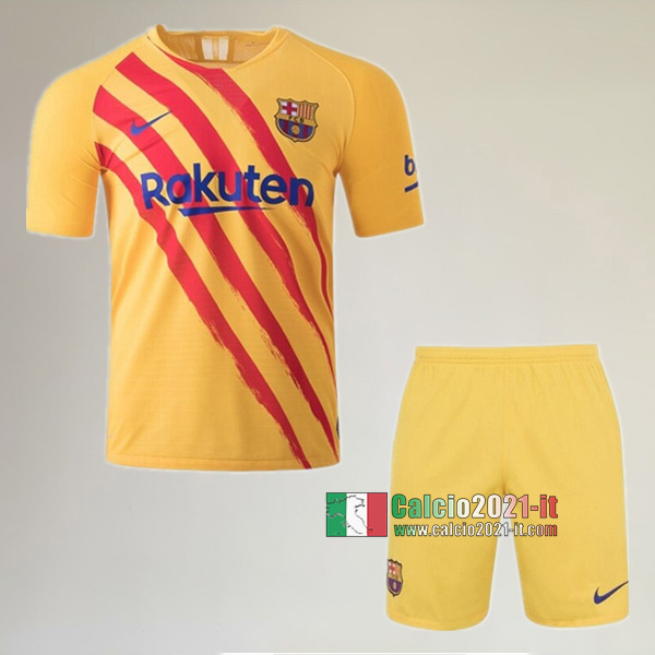 Quarto Maglia Calcio Nuove Del FC Barcellona Uomo Senyera 2019-2020 Personalizzate