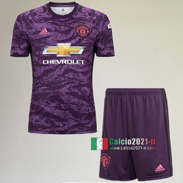 Maglia Portiere Nuova Del Manchester United Bambini 2019-2020 Personalizzata