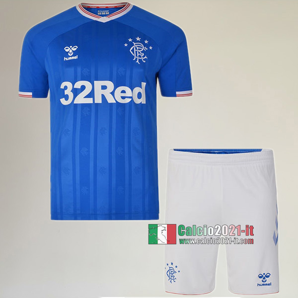 Prima Maglia Nuova Del Rangers FC Bambini 2019-2020 Personalizzata