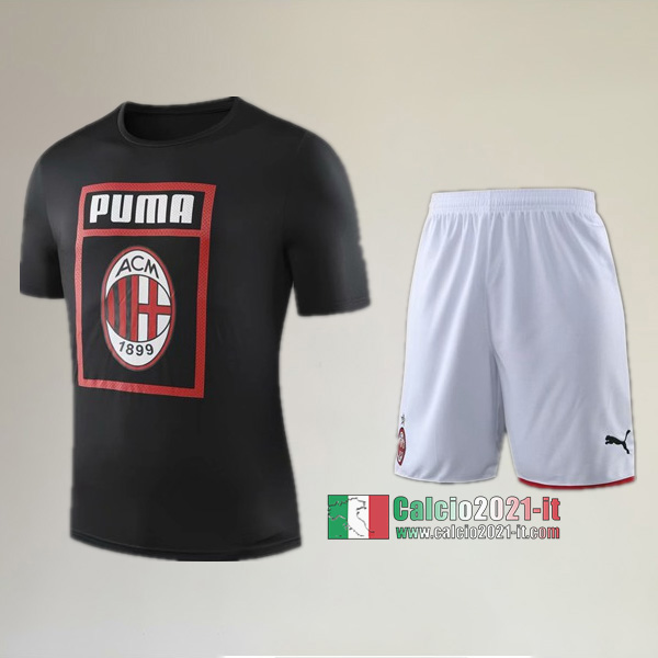 Maglia Nuove Del AC Milan Bambini Nera 2019-2020 Personalizzate