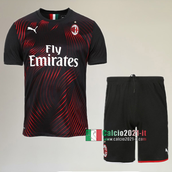 Terza Maglia Nuove Del AC Milan Bambini 2019-2020 Personalizzate