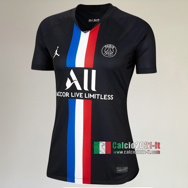 Quarto Maglia Calcio Nuove Del Paris Saint Germain-PSG Donna Jordan 2019-2020 Personalizzata