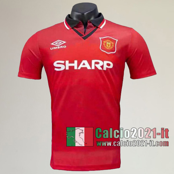 Calcio2021-It:Personalizzare Prima Retro Maglia Calcio Manchester United 1994 1996