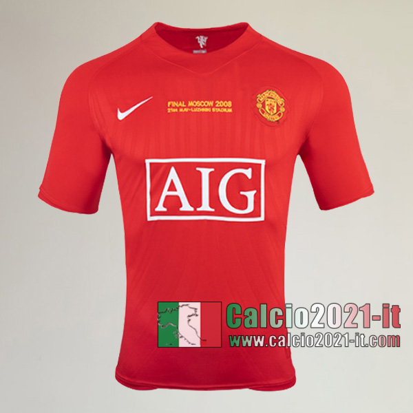 Calcio2021-It:Personalizza Prima Retro Maglia Calcio Manchester United 2007 2008