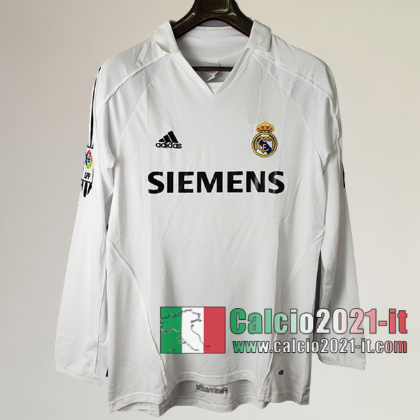 Calcio2021-It:Creare Prima Retro Maglia Calcio Real Madrid Manica Lunga 2005 2006