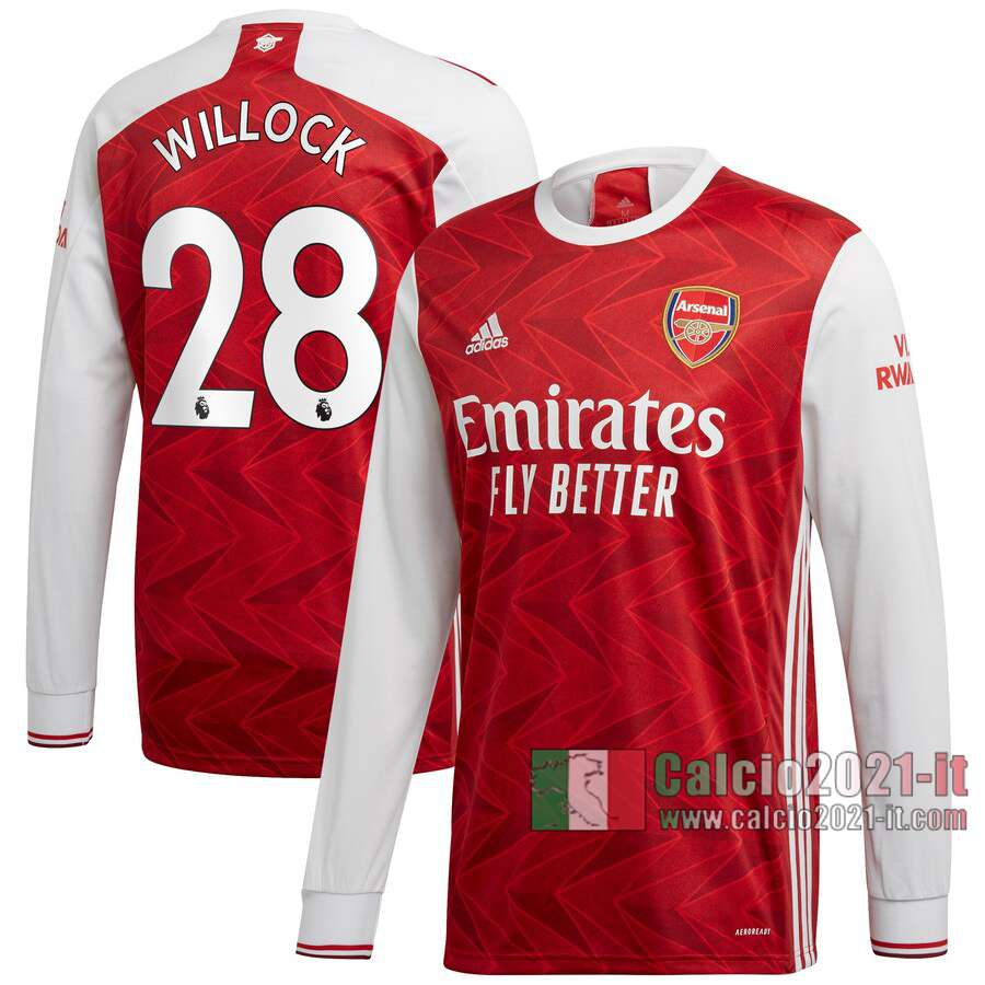 Le Nuove Prima Maglia Calcio Arsenal Uomo Manica Lunga Willock #28 2020-2021