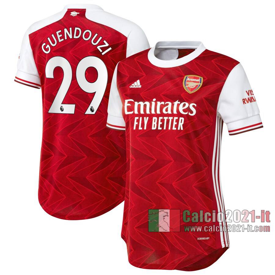 Le Nuove Prima Maglia Calcio Arsenal Donna Guendouzi #29 2020-2021