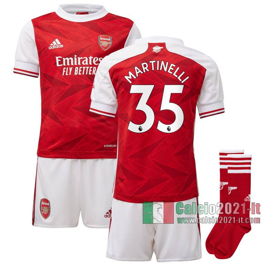 Le Nuove Prima Maglia Calcio Arsenal Bambino Martinelli #35 2020-2021