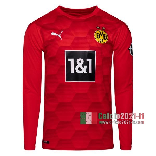 Calcio2021-It: Sito Nuova Maglia Calcio Borussia Dortmund Portiere Manica Lunga Rossa 2020-2021 Personalizzata