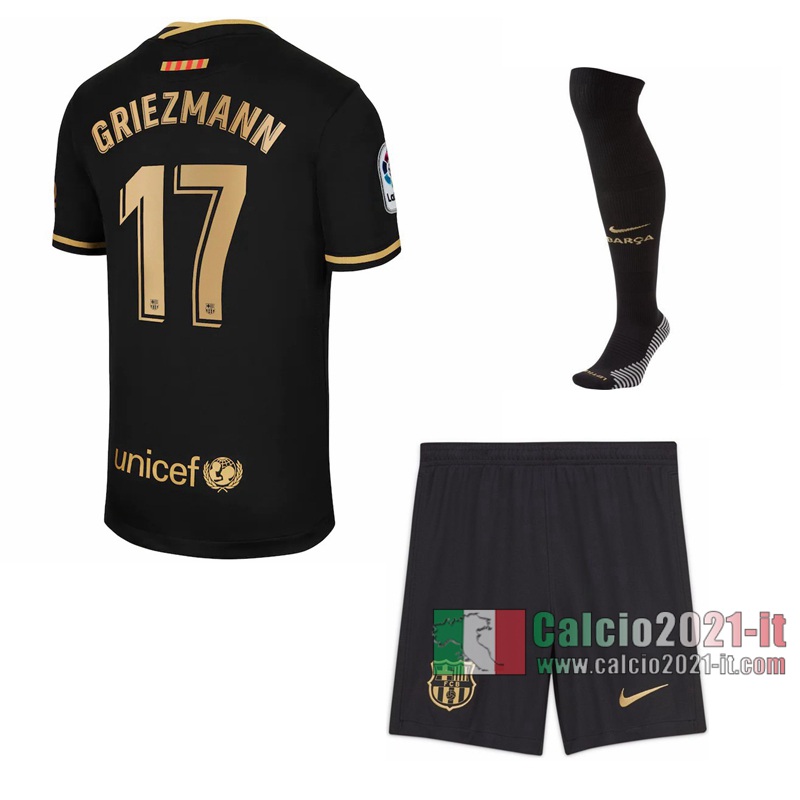 Le Nuove Seconda Maglia Calcio Barcellona Bambino Antoine Griezmann #17 2020-2021