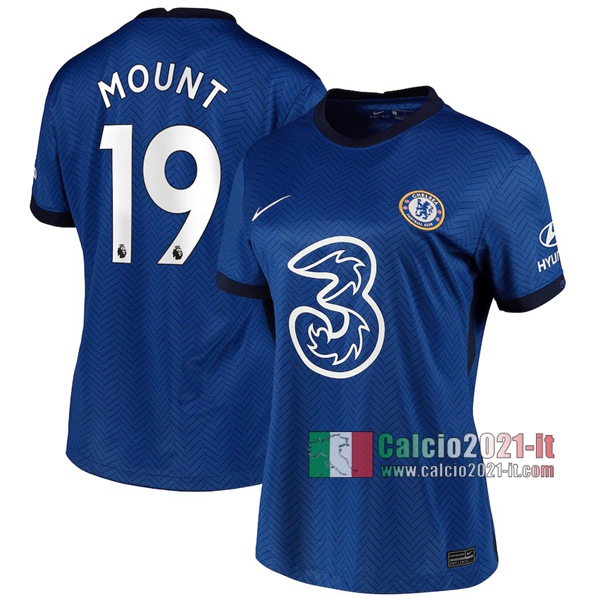 Calcio2021-It: Sito Nuova Prima Maglie Calcio Chelsea Fc Mason Mount #19 Donna 2020-2021