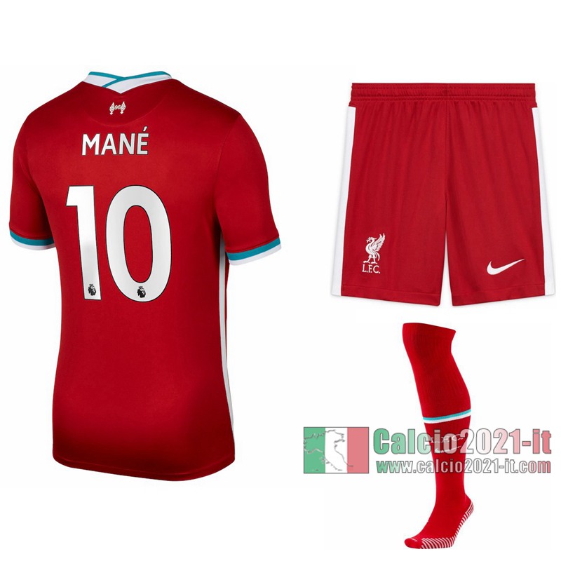 Le Nuove Prima Maglia Calcio Liverpool Bambino Sadio Mane #10 2020-2021