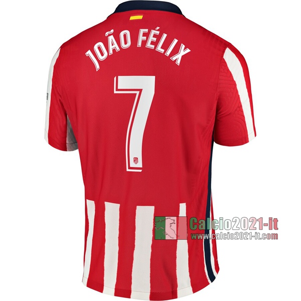 Calcio2021-It: La Nuove Prima Maglie Calcio Atletico Madrid João Félix #7 Donna 2020-2021