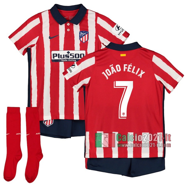 Calcio2021-It: Sito Nuova Prima Maglia Atletico Madrid João Félix #7 Bambino 2020-2021