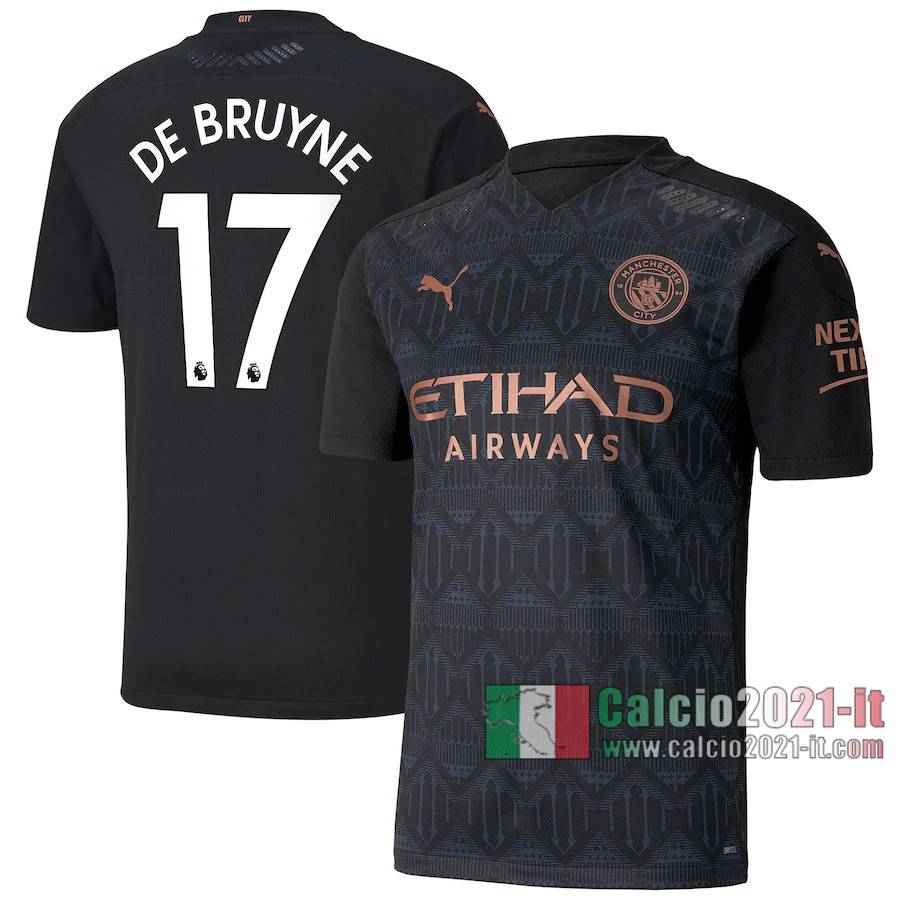 Le Nuove Seconda Maglia Calcio Manchester City Uomo Bruyne #17 2020-2021