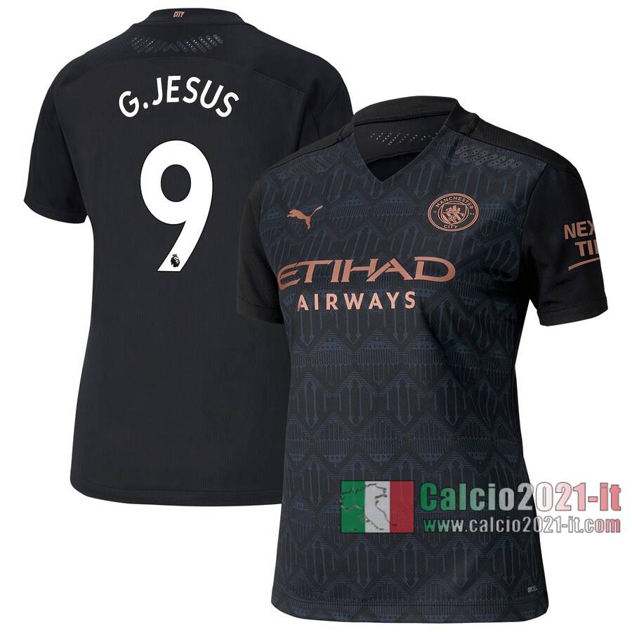 Le Nuove Seconda Maglia Calcio Manchester City Donna G.Jesus #9 2020-2021