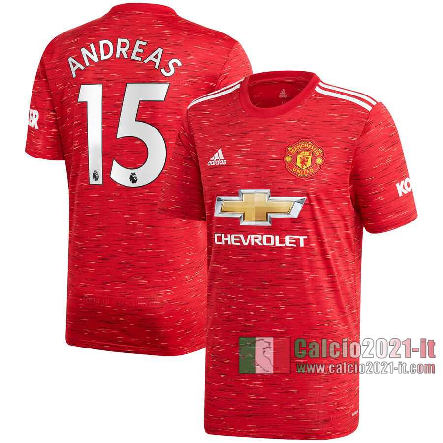 Le Nuove Prima Maglia Calcio Manchester United Uomo Andreas Pereira #15 2020-2021