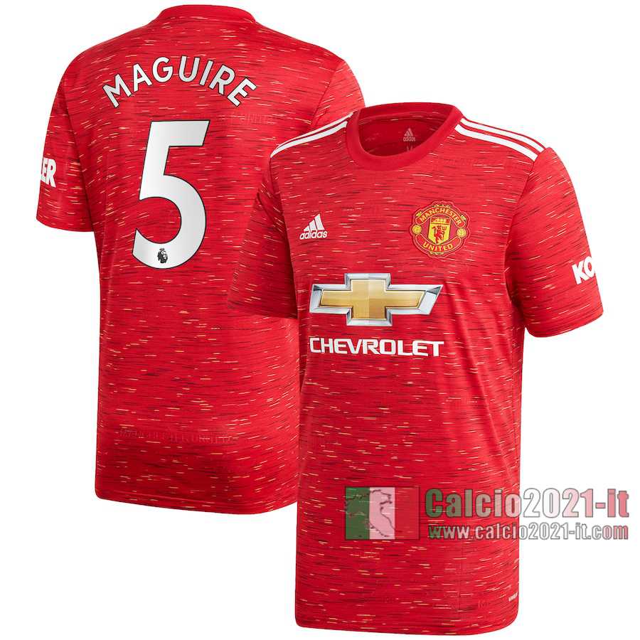 Le Nuove Prima Maglia Calcio Manchester United Uomo Harry Maguire #5 2020-2021