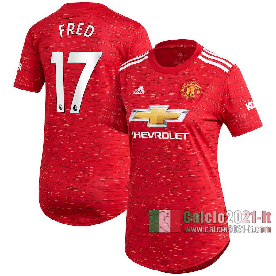 Le Nuove Prima Maglia Calcio Manchester United Donna Fred #17 2020-2021