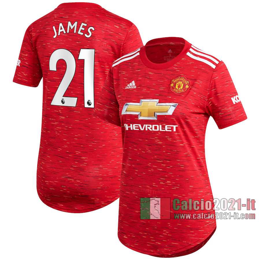 Le Nuove Prima Maglia Calcio Manchester United Donna Daniel James #21 2020-2021