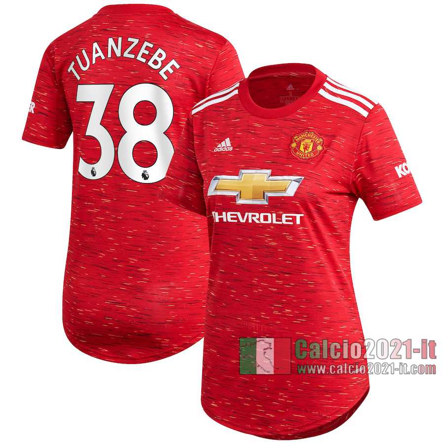 Le Nuove Prima Maglia Calcio Manchester United Donna Axel Tuanzebe #38 2020-2021