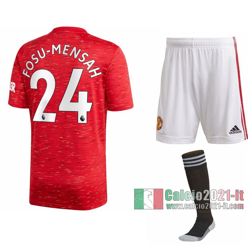 Le Nuove Prima Maglia Calcio Manchester United Bambino Timothy Fosu-Mensah #24 2020-2021