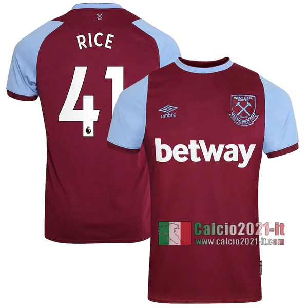 Calcio2021-It: Sito Nuova Prima Maglia Calcio West Ham United Rice #41 2020-2021