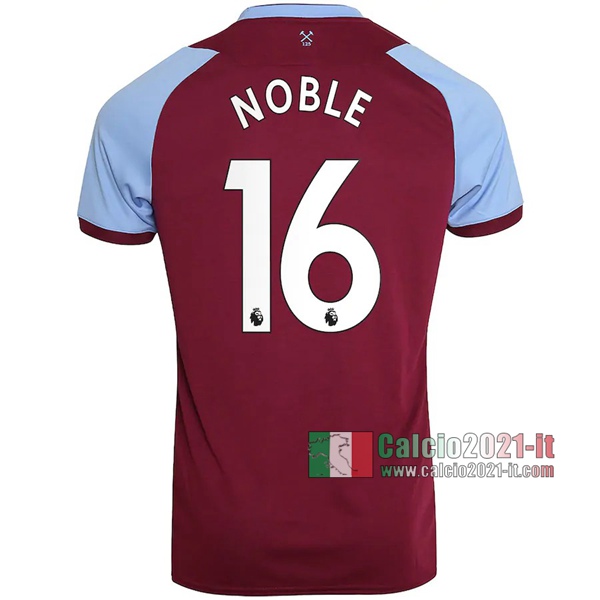 Calcio2021-It: La Nuove Prima Maglia West Ham United Noble #16 Bambino 2020-2021