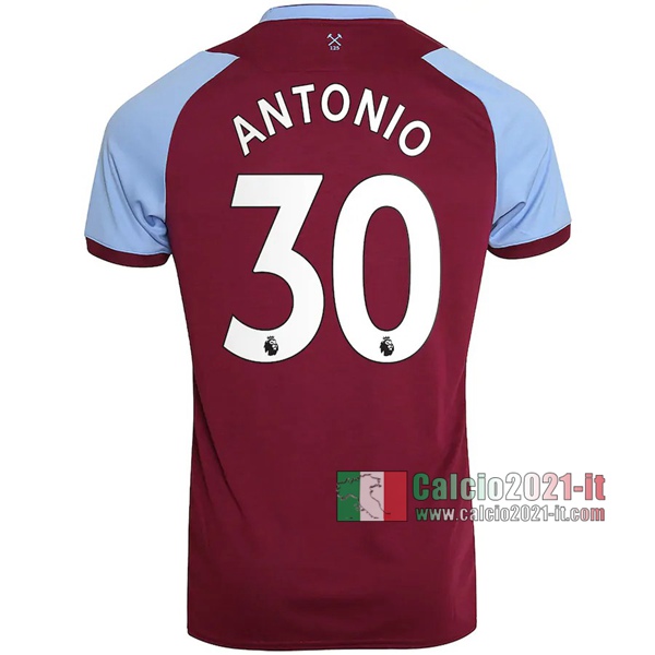 Calcio2021-It: La Nuova Prima Maglia West Ham United Antonio #30 Bambino 2020-2021