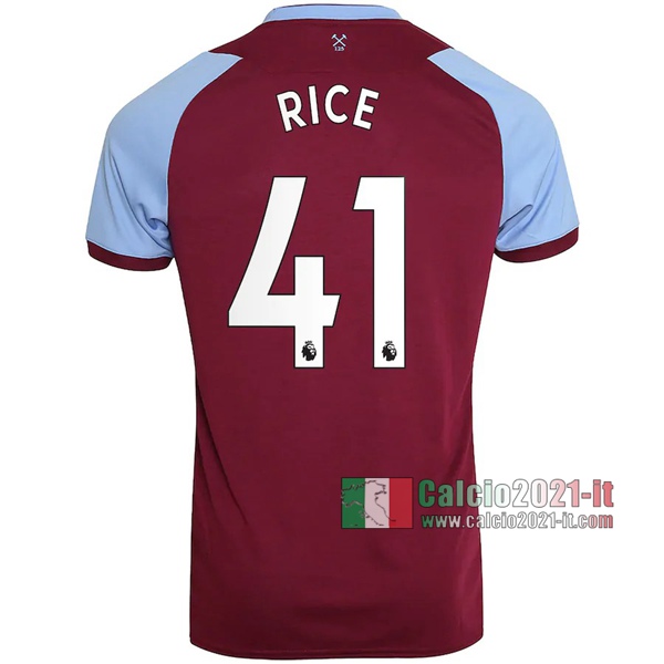 Calcio2021-It: Sito Nuova Prima Maglia West Ham United Rice #41 Bambino 2020-2021