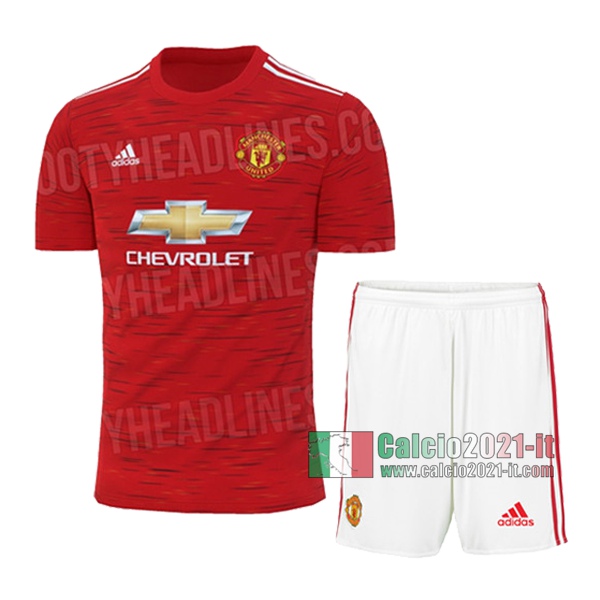 Calcio2021-It: La Nuove Prima Maglia Manchester United Bambino 2020-2021 Personalizzate