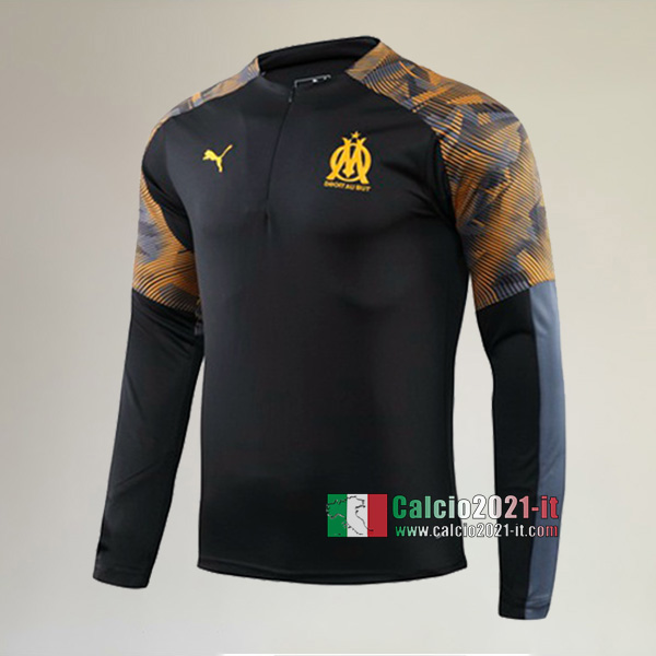 Track Top| Nuove Del Marsiglia OM Felpa Sportswear Nera Originale 2019-2020