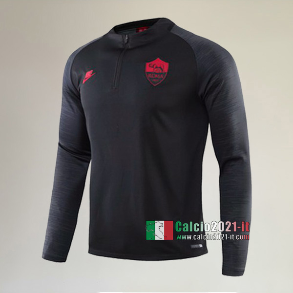 Track Top| Nuova Del As Roma Felpa Sportswear Nera Originale 2019-2020