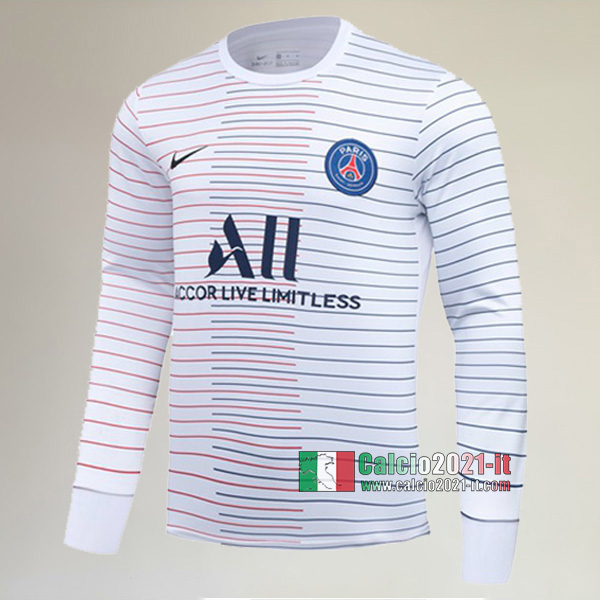 Track Top| La Nuova PSG Paris Felpa Sportswear Bianca Strisce Affidabile 2020-2021