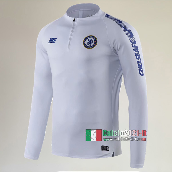 Track Top| La Nuova FC Chelsea Felpa Sportswear Bianca Classiche 2019-2020