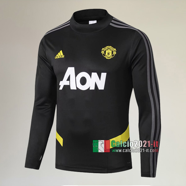 Track Top| La Nuova Manchester United Felpa Sportswear Nera/Gialla Classiche 2019-2020