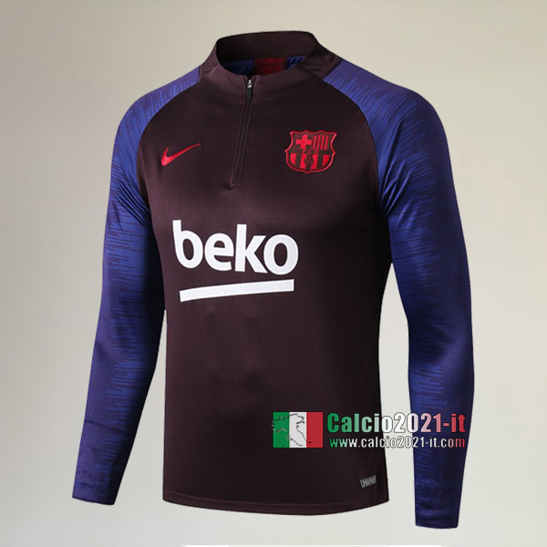 Track Top| Nuove Del FC Barcellona Felpa Sportswear Porpora/Azzurra Originale 2019-2020