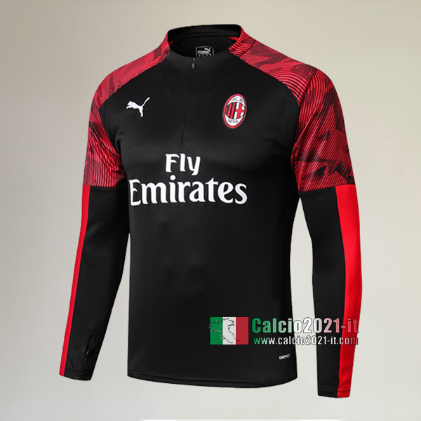 Track Top| Nuova Del Milan AC Felpa Sportswear Nera Affidabili 2019-2020