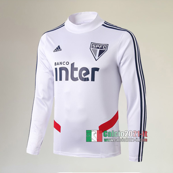 Track Top| Nuova Del Sao Paulo FC Felpa Sportswear Bianca Authentic 2019-2020