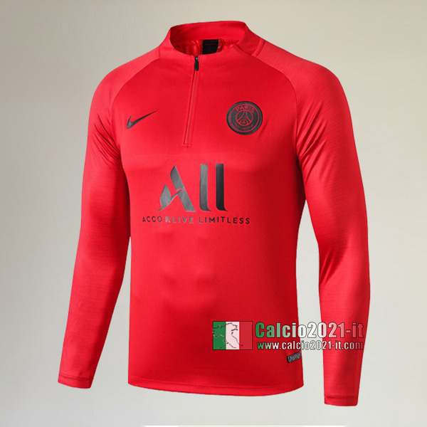 Track Top| Nuova Del PSG Paris Felpa Sportswear Rossa Thailandia 2019-2020