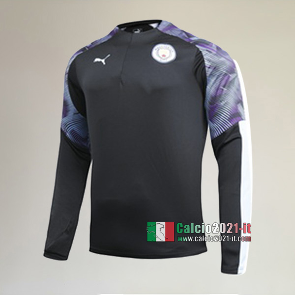 Track Top| Nuova Del Manchester City Felpa Sportswear Nera/Porpora Classiche 2019-2020