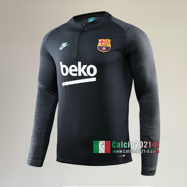 Track Top| Nuova Del FC Barcellona Felpa Sportswear Grigia Retro 2019-2020